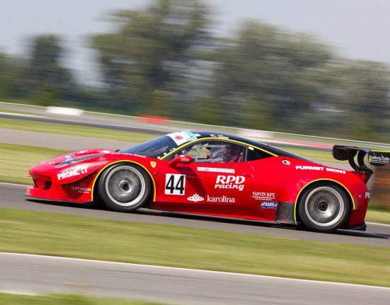 Race car on the track