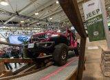 Jeep showing off suspension at the car show