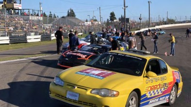 Cars Racing at Oyster Beds Speedway