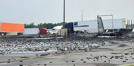 Truck debris
